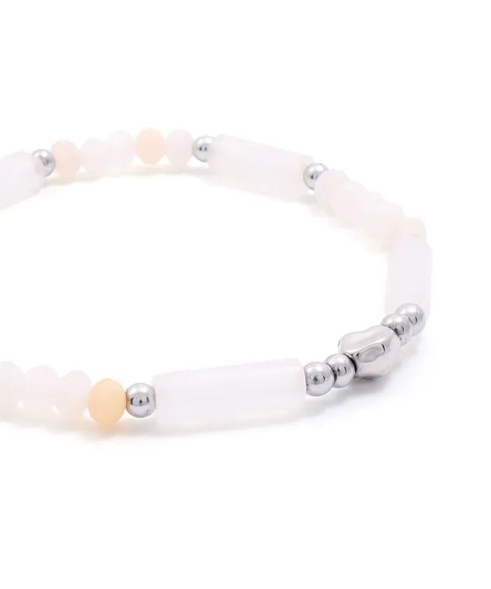 White Bar Point Minimal Daily Bracelet (PLT-BR-083_WT)