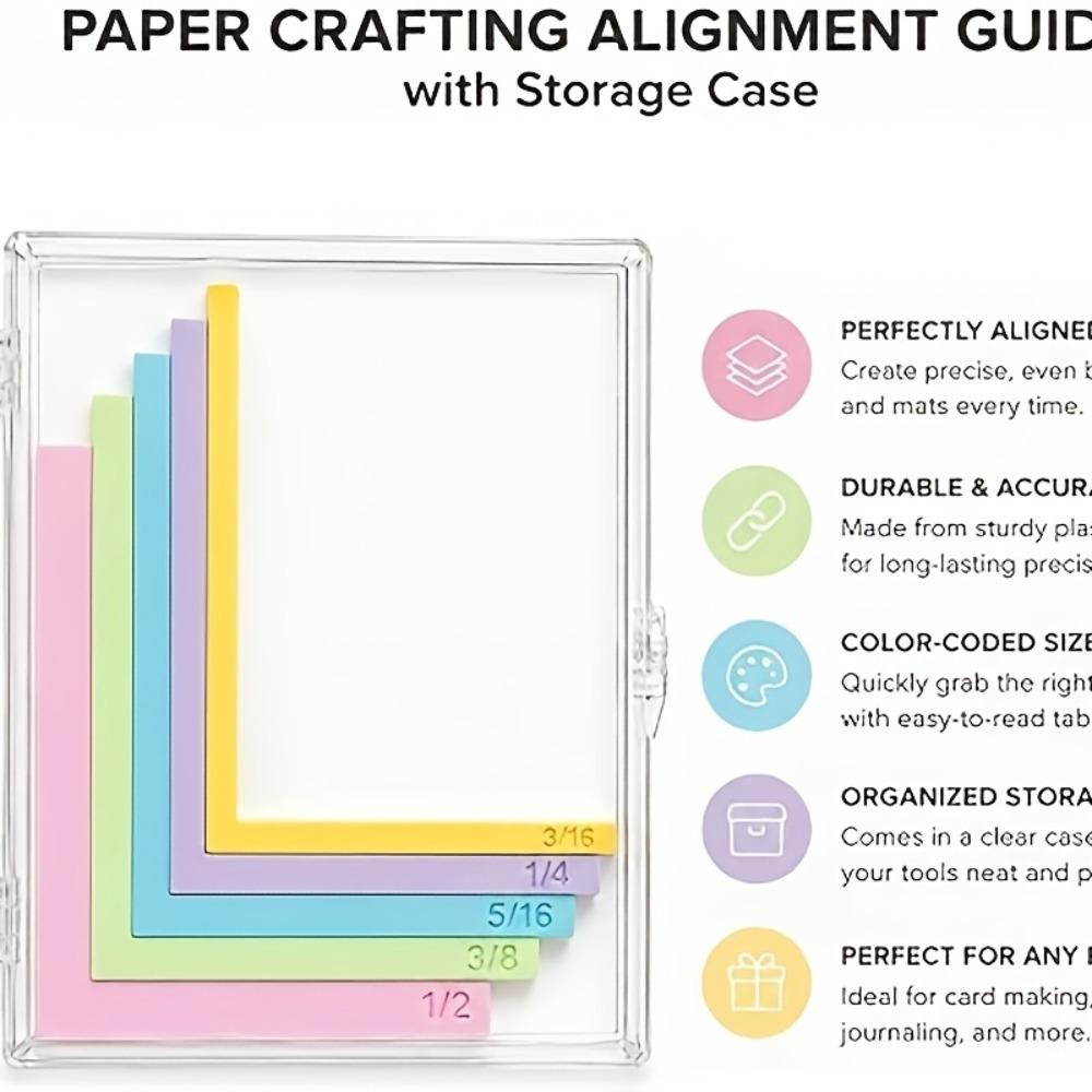 5/7pcs Multi-size Paper Crafting Alignment Guides Spacing Locator Tools Scrapbooking