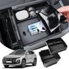 Center Console Organizer Tray Double-Layer For 2025 Hyundai Tucson Limited Armrest Storage Box Interior Car Center Console Box