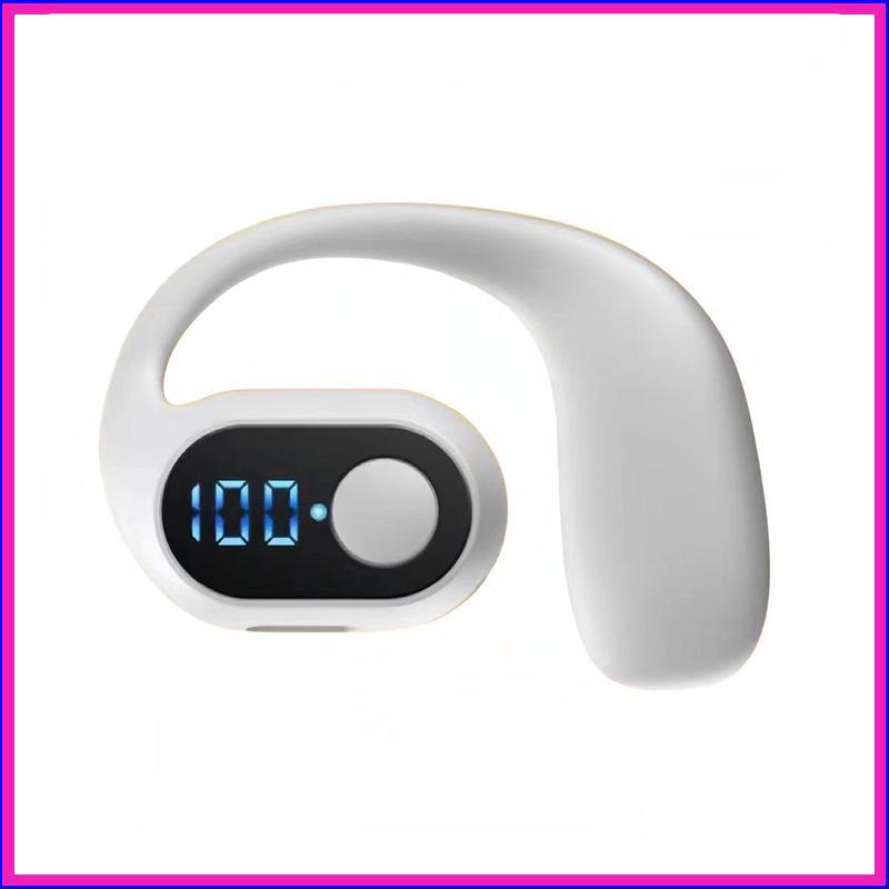 

Noise-Cancelling Bluetooth 5.3 Wireless Headset with Extended Battery Life and Digital Display for Car and Sports Use single ear