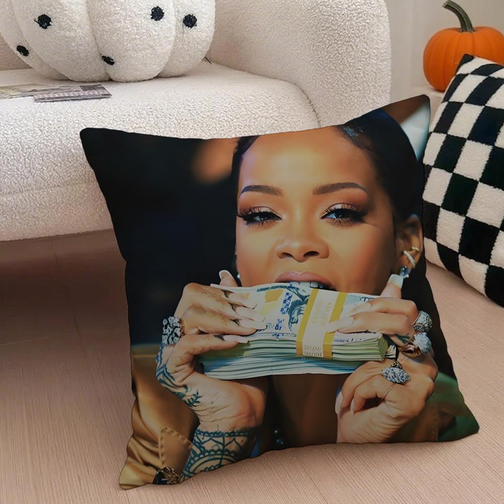 

RRihanna Cushion Cover Linen Pillow Case Soft Breathable Protective Couch Room Decoration 30x30cm