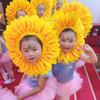 Funny Sunflower Headgear Yellow Sunflower Hat Headpiece Cute Party Sunflower Hat  Kids Games