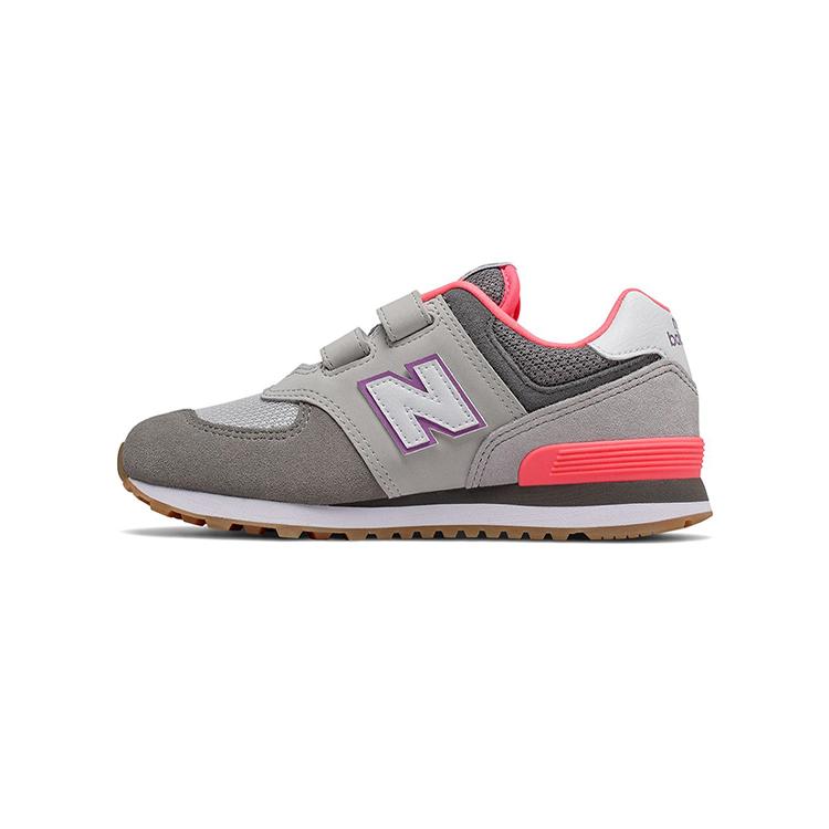 

New Balance Core Plus Low top Toddler Shoes Gray Pink Infant And Toddler YV574SOC Wide (W) 23.5
