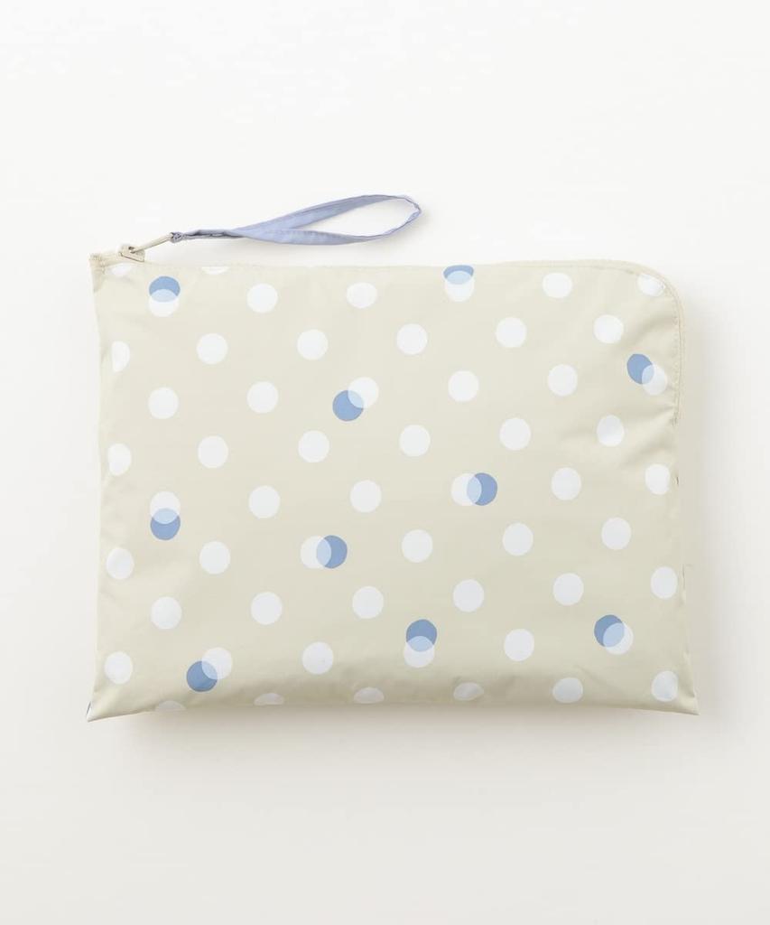 Afternoon Tea Living HP99 Polka Dot Drawstring Gray Raincoat,