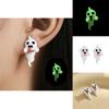 Stylish Halloween Ghost Earrings Chic Glow In The Dark Fashionable Studs For Women