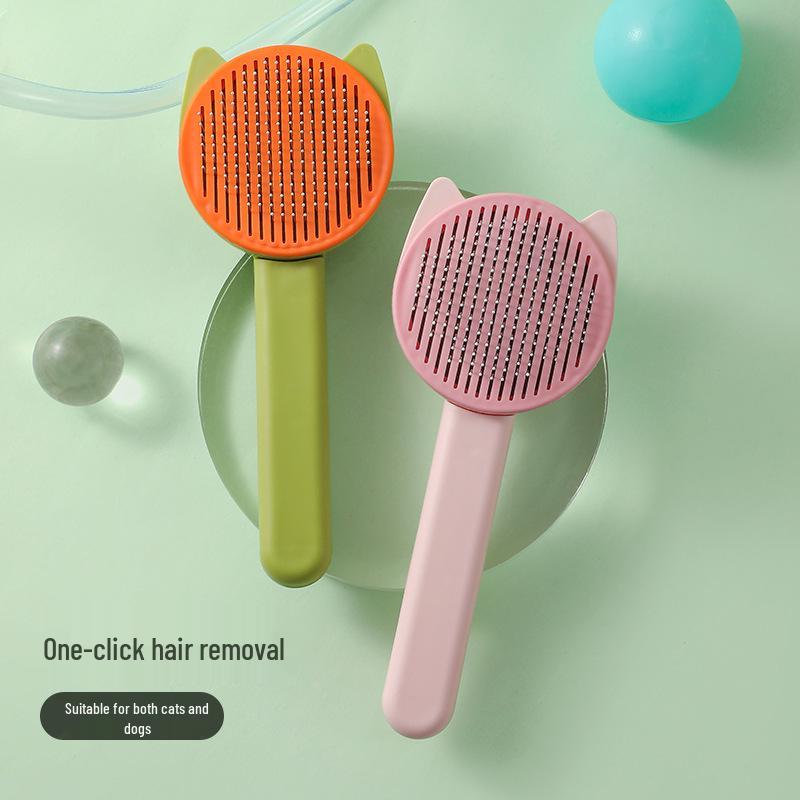 New Pet Comb with Steel Pins - Effective Cat and Dog Grooming and Hair Removal Brush
