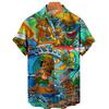 Men's Hawaiian 3d Shirts Streetwear Short Sleeve Oversized Summer Camisa Floral Masculina Blouse Retro