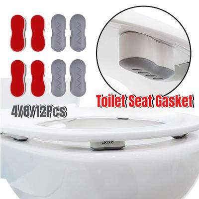4-12Pcs Seat Cushioning Pads Self-adhesive Anti-slip Toilet Cover Gasket Shock Absorber Universal Toilet Lid Cushion Toilet Seat