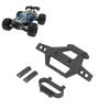 RC Car Front Bumper PA Front Bumper Set 1/16 RC Car Accessories for SCY 16101 16102 Black