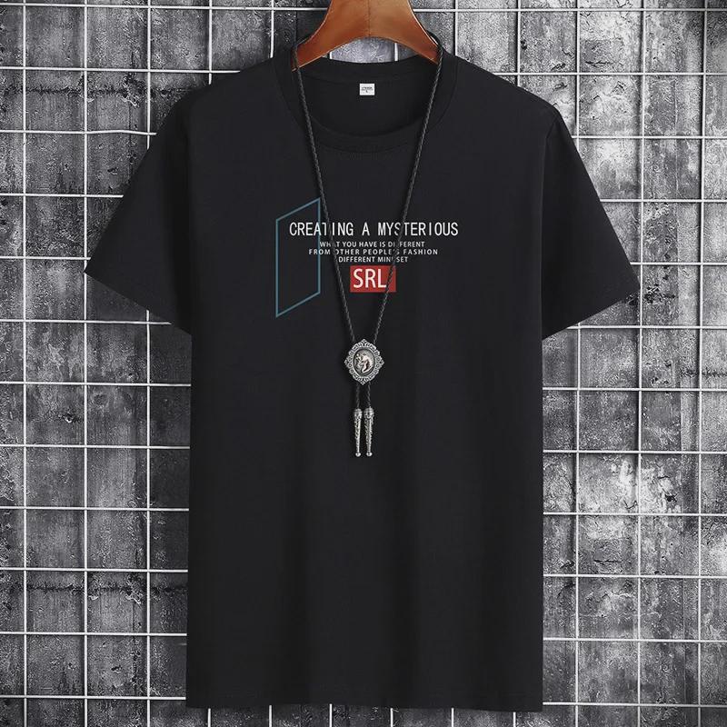 Unisex Pure Cotton Round Neck Short-Sleeve Casual T-Shirt