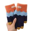 Warm Kids Winter Gloves Coldproof Full Finger Children Mittens Thicken Candy Color Knitted Gloves for 6-14 Years Old
