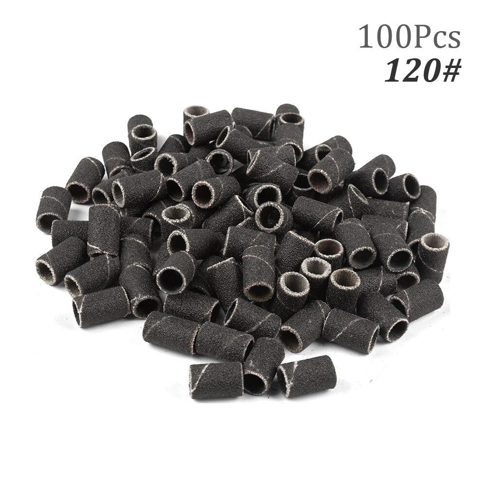 100pcs Nail Drill Bits Sanding Bands for Nail Drill File Grinder Sander Band Set for Acrylic Nails Gel Removing Pedicure Tool