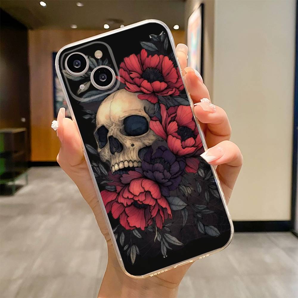 Skull Skeleton GrimReaper Phone Case For iPhone 17 16e 16 15 14 13 12 11mini Pro Max X XR XSMAX 8 7 Air Plus Soft Cover