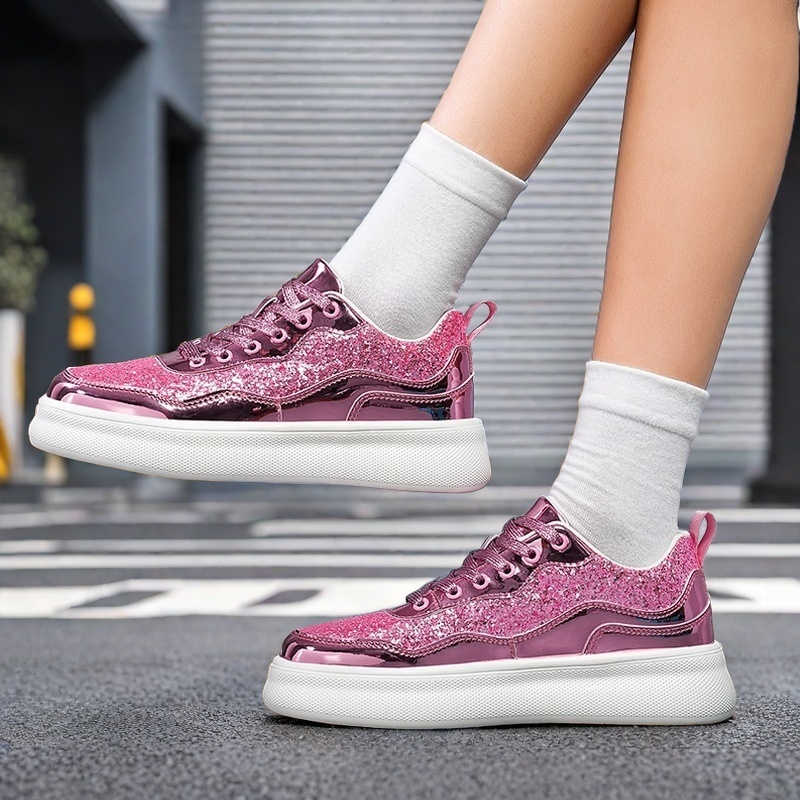 Fashion Shoes Woman Wide Heel Oxford Sneakers With Thick Soles Brown Boots Womens Sports Particular Dropshiping Tenisse Krasovki