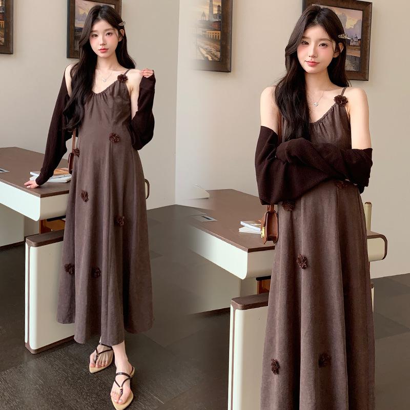 Spring 2026 Maternity Camisole Dress & Cardigan Set XXL