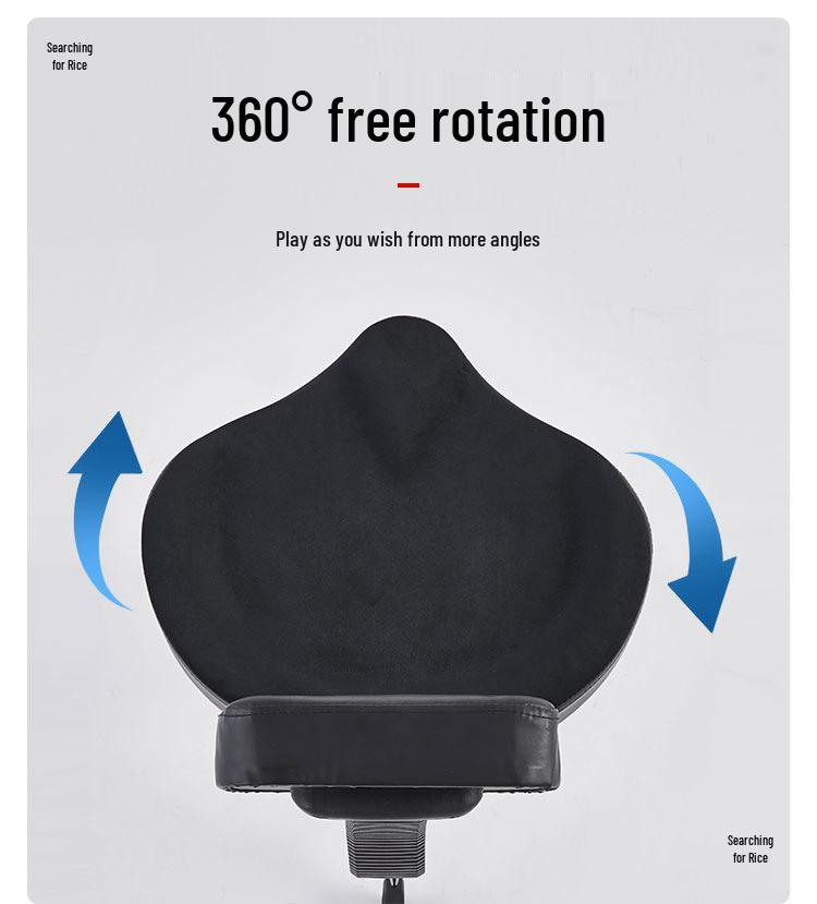 Adjustable Pneumatic Drum Stool with Swivel Saddle Backrest - Ideal for Jazz Drummers and Musicians of All Ages