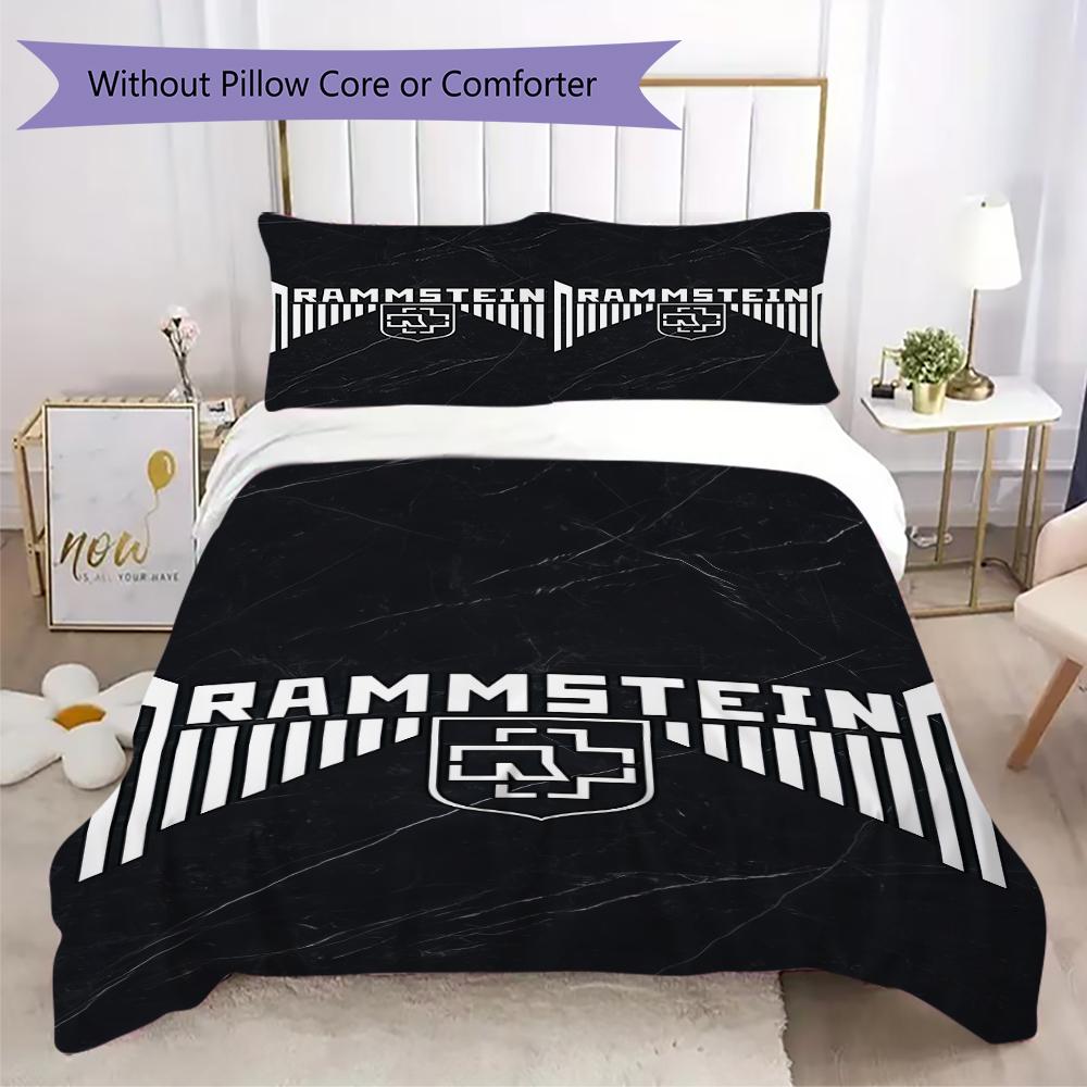 Rammstein German Industrial Metal Band Bedding Without Core 1 Duvet Cover 2 Pillowcase Without Core Soft And Comfortable