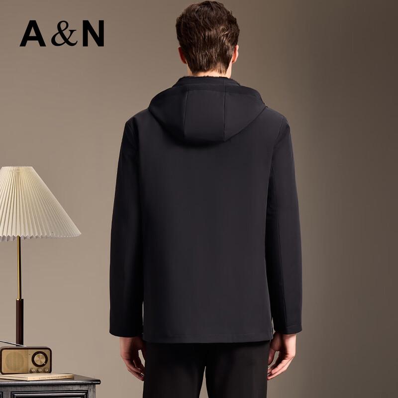 Antonio Men's Removable Rabbit Fur Lined Parka with Mink Fur Collar