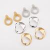 European American Style Round Alloy Earrings Exaggerated Irregular Geometric Minimalist Luxury High Grade Ear Jewelry For Women