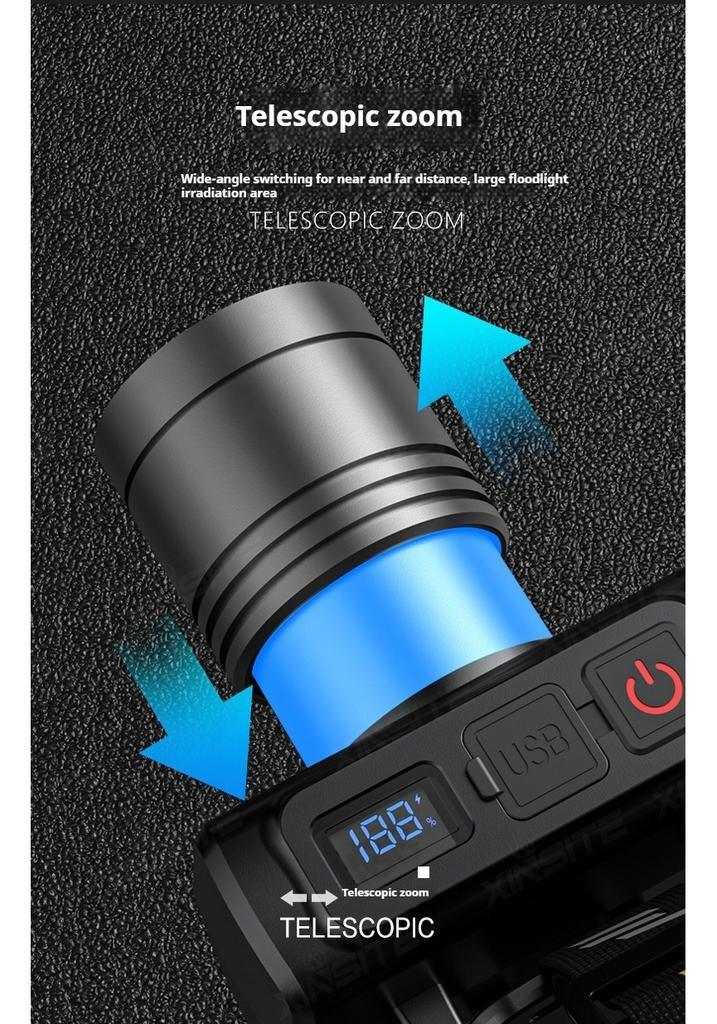 Super Bright LED Sensor Headlamp USB Rechargeable Headlight Front Led Head Light  With built-in battery Camping Fishing Lantern