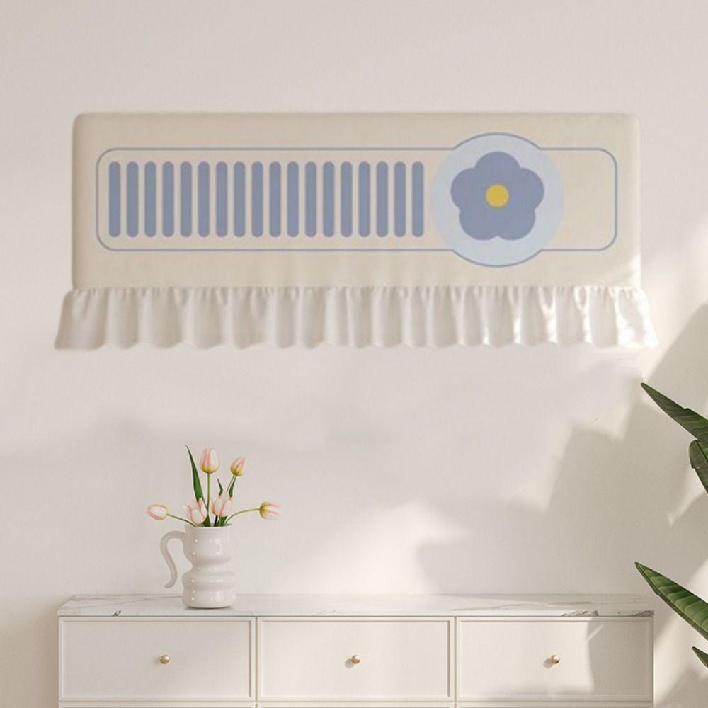 Elastic Bands Air Conditioning Cover Breathable Air Conditioning Curtain  Home Decor