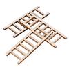 3Pcs Mini Wood Ladder Figurines Craft Garden Gift Diy Ornament Garden Decoration