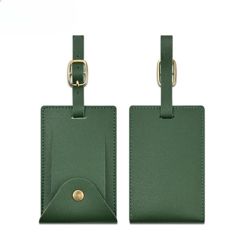 Gepäckanhänger PU-Leder Koffer ID-Adress-Namenshalter Gepäck-Boarding-Anhänger Damen Herren Reiseaccessoires Tragbares Etikett