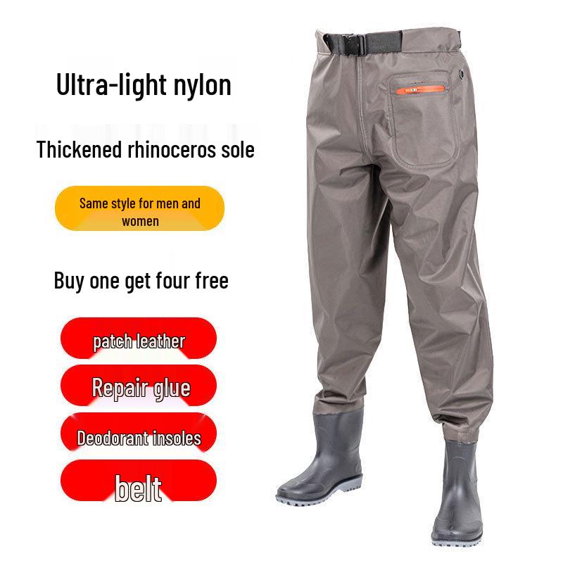 Thickened Nylon Waist-High Fishing & Rice Planting Waders