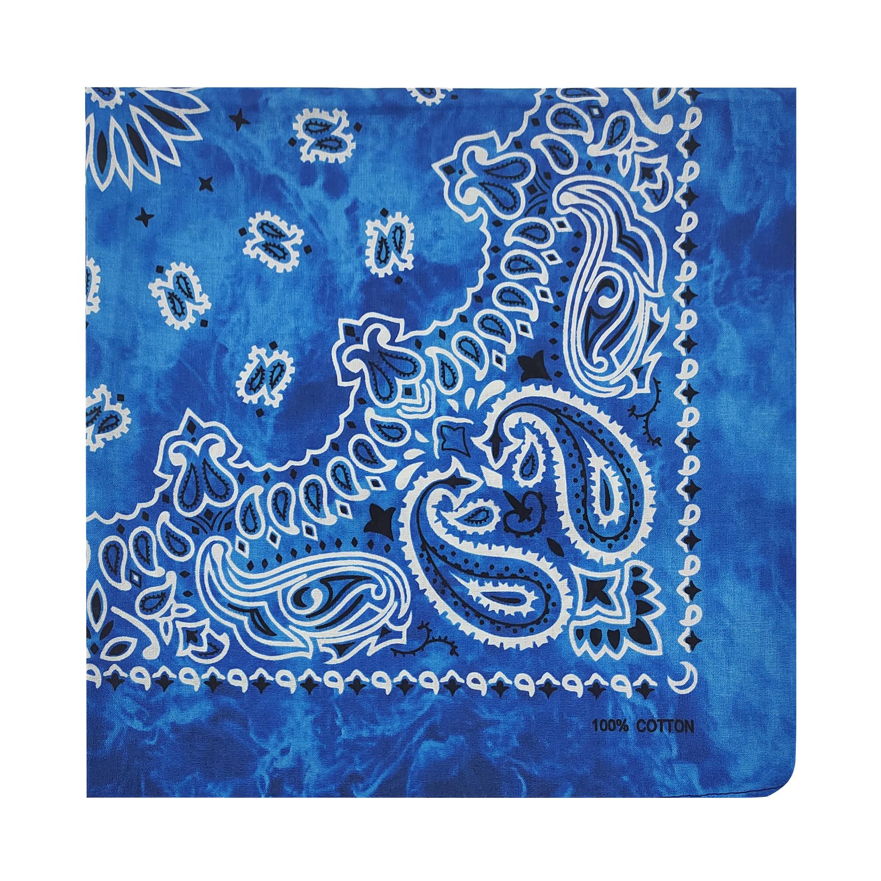 

kakatrend bandana paisley 100% cotton tie-dye light blue adult bandana handkerchief unisex durag large size men s sky blue 55cm x 55cm