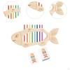 Wooden Fishbone Matching Toy,Fine Motor Early Education Toy Developmental Game Sensory for