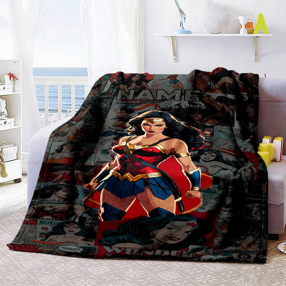 Warner Bros. Films (2) Personalized Name Blanket Cozy Customizable Blanket Comfortable for Home Decor Chair Office Chair Bed for All Occasions