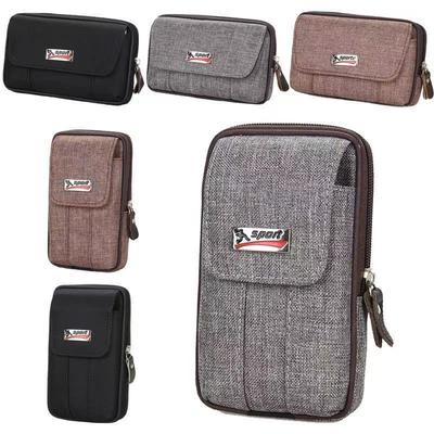 Men's Canvas Anti-Theft Waist Pack - Multi-Functional Belt Phone & Coin Bag