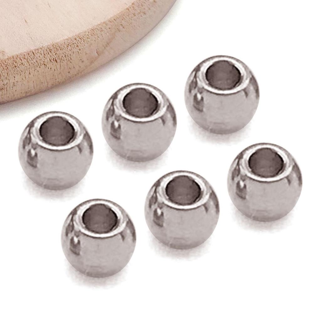 18K Gold Stainless Steel Spacer Beads & Precision Steel Ball for Necklace/Bracelet DIY Jewelry Accessories.