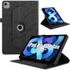 Case for iPad Air 11" (M4/M3/M2) / iPad Air 4/5 10.9" Black PU Leather Rotating Anti-Scratch Protection