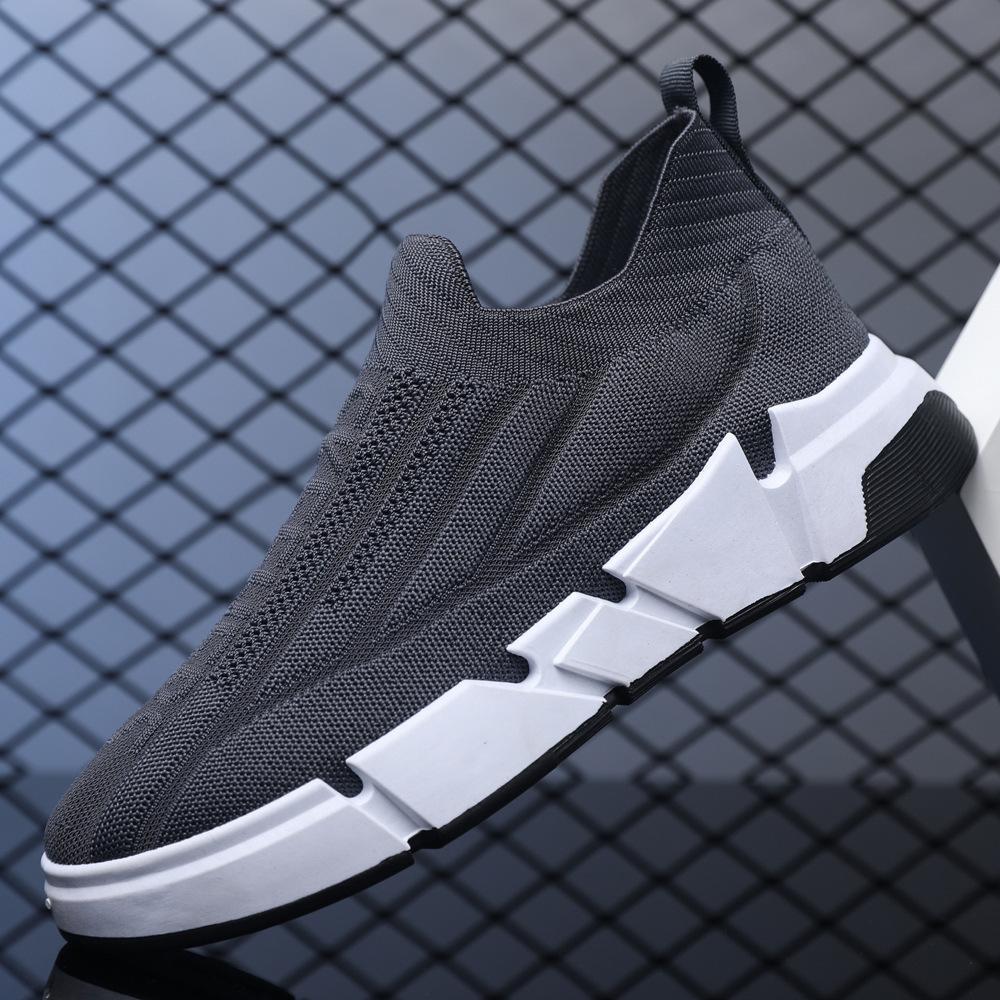 

2025 spring and autumn new low-top one-pedal fly-woven breathable casual fashion socks trend versatile dad 39 серый
