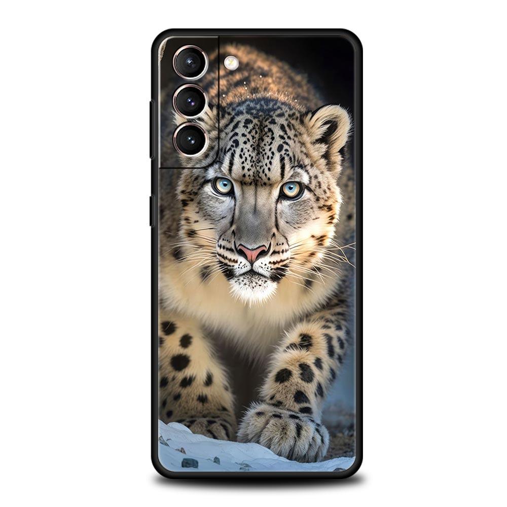 Soft TPU Phone Case For Samsung Galaxy S25 S24 S23 S22 S21 Ultra S20 FE 5G S10 S10E Plus Tigre Wolf Lion Animal Black Cover