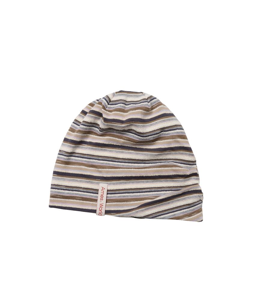 AMES-WORLDWIDE Soft Stripe Beanie Brown