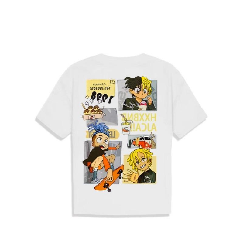 Cotton Cartoon Short Sleeve T Shirt For Boys Summer Loose Casual Top