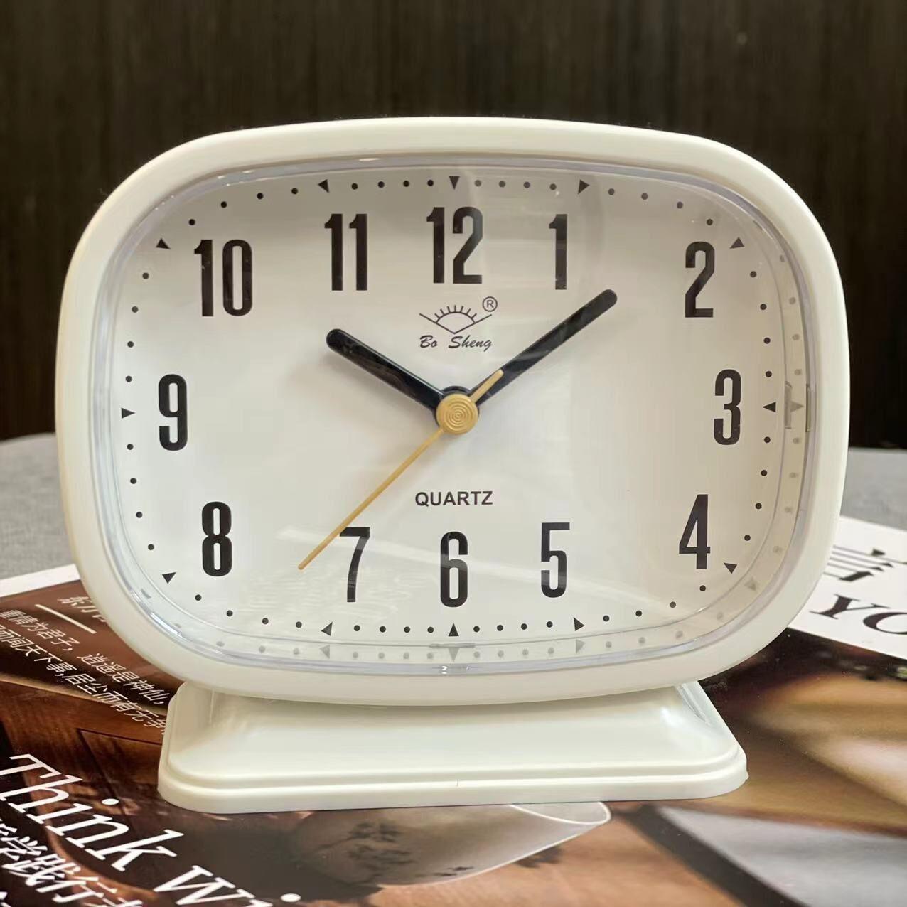 Квадратный бесшумный будильник для спальни, простой современный прикроватный будильник, детский, студенческий, для пожилых, настольный, большой настольный будильник