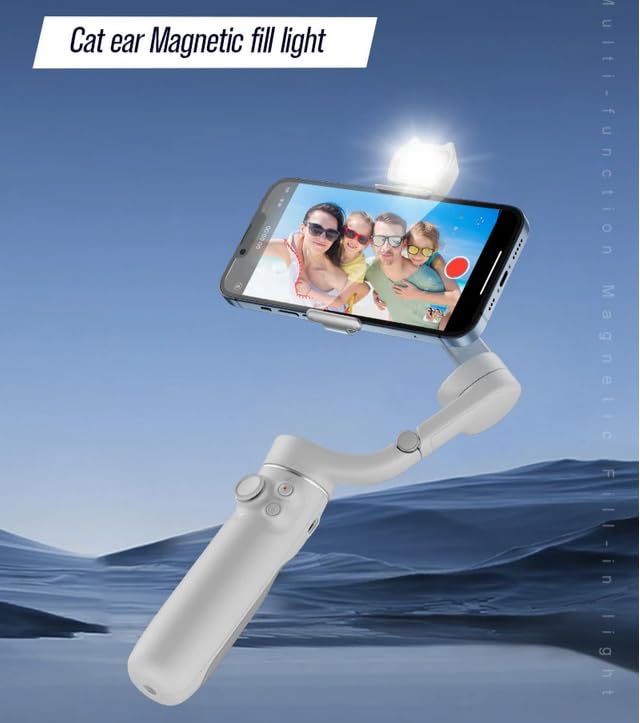 Auxiliary Light Kit for Osmo Mobile 8/Osmo Mobile 7 Pro/7/OM6/OM5/OM4 SE/SE - Magnetic Fill-in Portable LED Light, Compact, 200 mAh Rechargeable, 2500