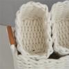 Elegant Cotton Woven Storage Container Large Capacity Bedroom Organizer Handwoven Desktop Basket for Living Room