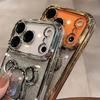 Niedliche Vergoldung Treibsand Bärenhülle für iPhone 17 16 15 14 13 12 11 Pro Max Plus Air Luxus Glitzer Bling Kameraschutzhülle