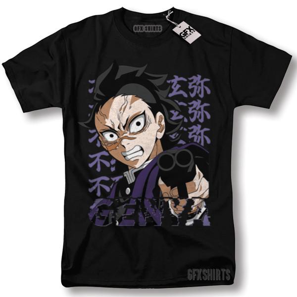 Genya Shinazugawa Demon Slayer Shirt Anime Manga Tanjiro no Yaiba T-shirt S