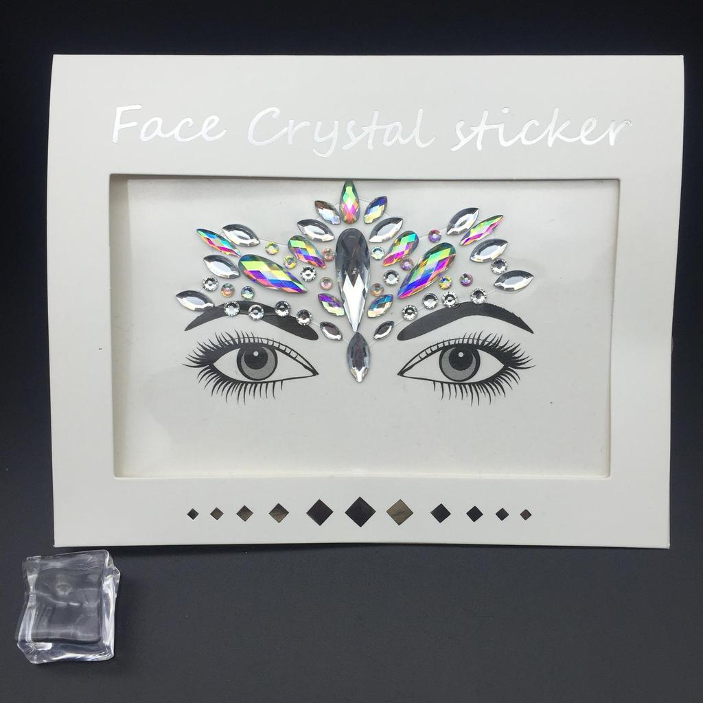 Eco-Friendly Forehead & Face Resin Stickers for Music Festival Makeup