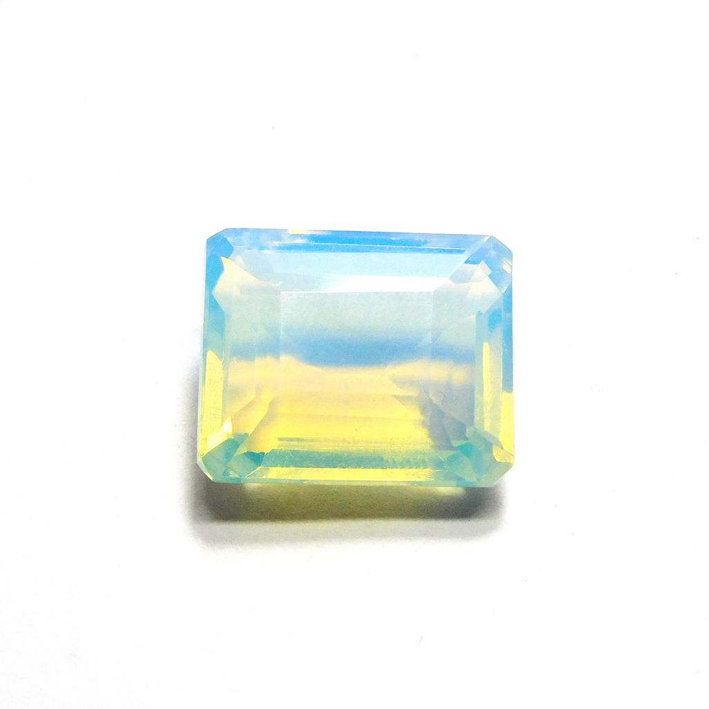 Lab-Created Opal Loose Gemstone Emerald Cut Unique Multicolor 49.15 ct October Birthday Birthstone