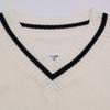 MM6 25Stainless Steel SH0HN0002 White Logo Design V-Neck Pullover Knit tops S whiteUsed