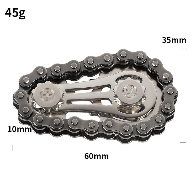 Metal Fingertip Gyro Sprocket Flywheel Fidget Spinner Antistress Anxiety Bicycle Chain Stress Anxiety ADHD Relief Fidgets Toy Fun for All Ages