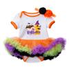 Infant Baby Girls Kids Skirts Set 2PC Romper + Headband Halloween Outfits