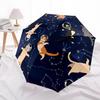 1pc Space Cats Automatic Open/Close Umbrella, Windproof, Folding Compact Umbrella with Lightweight Design for Women/Men146