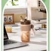 RELEA Heat-Resistant Glass Cup with Straw